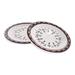 Antigua Breeze,'Ceramic Hand Painted Plates with Geometric Design (Pair)'