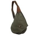Style on the Go in Clay,'Cotton Backpack with Leather Trim'
