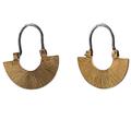 Rustic Sipan,'Artisan Crafted Rustic Gold Plated Sterling Silver Earrings'