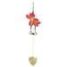 'Elephant-Themed Cotton Mobile in Red from Thailand'