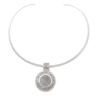 Orbit of Influence,'Hand Crafted Sterling Silver Pendant Necklace'