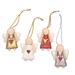 Homespun Charm,'Wood Angel Ornaments Handmade in Bali (Set of 4)'