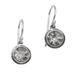 Glittering Glance,'Circular Prasiolite and Sterling Silver Earrings from Bali'