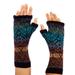 Earth and Sky,'Inca Inspired Alpaca Knit Fingerless Mitts'