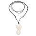 'Handcrafted Heart-Shaped Bone Pendant Necklace from Bali'