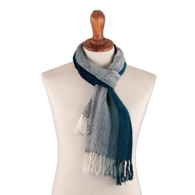 Coastal Colors,'Unisex Teal Alpaca Scarf'