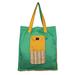 Green Gejayan,'Green Foldable Cotton Tote Bag with Javanese Lurik Pattern'