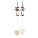 Ringing Owls,'Handmade Owl-Themed Cotton Mobiles from Thailand (Pair)'