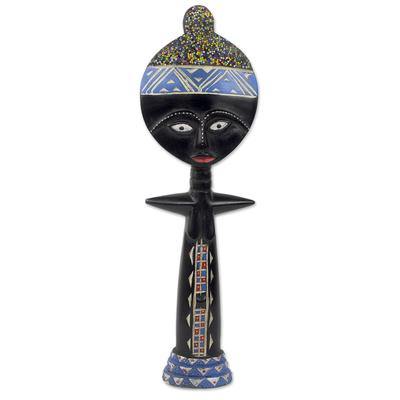 Ashanti Muse I,'Collectible Sculpture African Fertility Doll Carved by Hand'