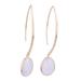 Rainbow's End,'Rainbow Moonstone Earrings in 18k Gold Plated Silver'