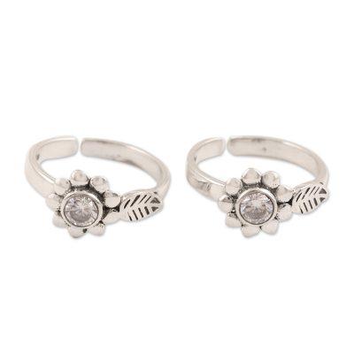 Delightful Blooms,'Flower-Shaped Sterling Silver T...