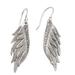 Artisanal Wings,'Sterling Silver Wing Dangle Earrings Crafted in Bali'