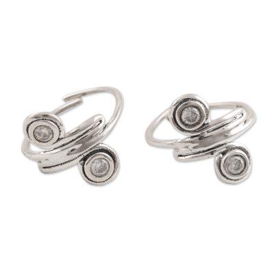 Swirl Quartet,'Swirl-Shaped Sterling Silver Toe Ri...