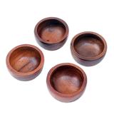 Afternoon Snack,'Hand Made Raintree Wood Snack Bowls (Set of 4)'