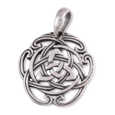 Celtic Reverie,'Celtic Knot Sterling Silver Pendant from India Artisan'