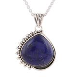 Blue Daydream,'925 Sterling Silver Blue Lapis Lazuli Pendant Necklace'