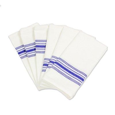 Peaceful Stripes,'Striped 100% Cotton Napkins from Guatemala (Set of 6)'
