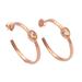 Paradox,'Rose Gold Plated and Yellow Citrine Half-Hoop Earrings'