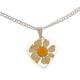 Daisy Heart,'Heart-Shaped Natural Daisy Pendant Necklace from Mexico'