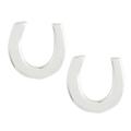 Silver Horseshoes,'Handcrafted Sterling Silver Horseshoe Stud Earrings'