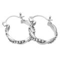 Wavy Bali,'Wavy-shaped Sterling Silver Hoop Earrings Crafted in Bali'