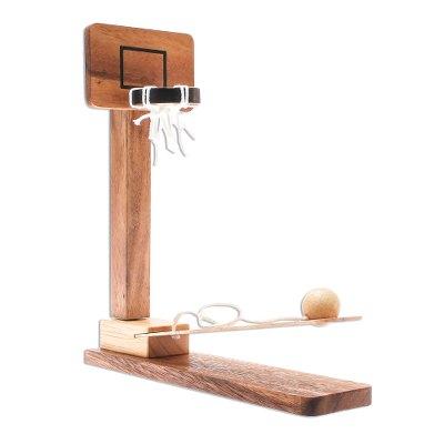 Basketball Fun,'Raintree Wood Miniature Basketball Game from Thailand'