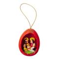 'Red Ceramic Nativity Christmas Ornament Hand-Painted in Peru'