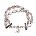 Lunar Tranquility,'Handmade Cultured Pearl Bracelet from Indonesia'