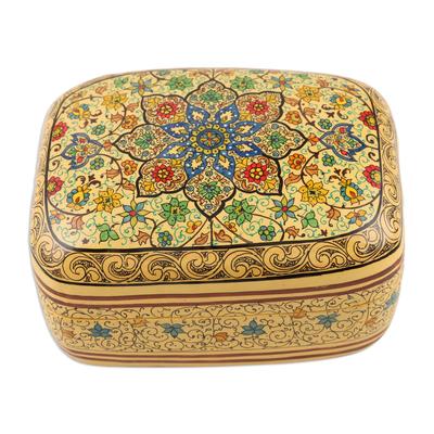 Persian Blooms,'Handcrafted Decorative Wood Box from India'