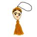 Frida in Gold,'Handmade Golden Yellow Wool Frida Ornament'