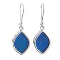 Nature's Gem in Blue,'Blue Hydrangea Leaf Earrings'