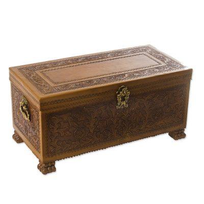 Majestic Memories,'Handcrafted Cedar Wood Chest from Peru'