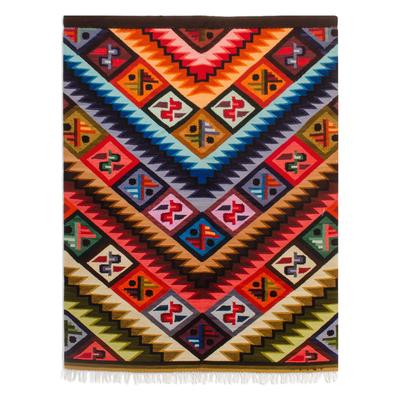 'Rainbow Alphabet' - Wool Geometric Tapestry Wall ...