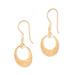 Petal Gate,'Oval 18k Gold Plated Sterling Silver Dangle Earrings'