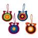 Festive Owls,'Artisan Hand-Crocheted Ornaments (set of 4)'