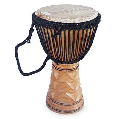 Wood djembe drum, 'Kete Dancers'