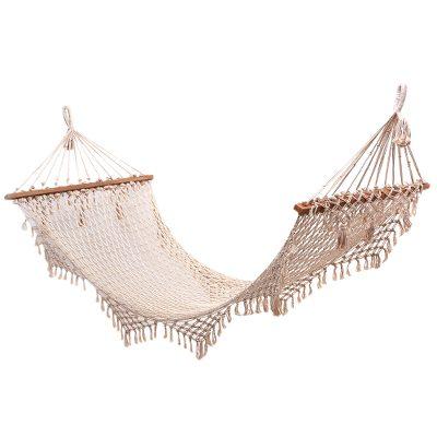 Bali Relaxation,'Hand-Knotted Cotton Rope Hammock from Bali (Single)'