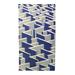 Magical Maze,'Hand Tufted Blue and Ivory Wool Rug from India (5x7)'