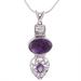 'Wise Beauty' - India Jewelry Sterling Silver and Amethyst Necklace