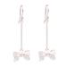 Happy Bows,'Bow-Shaped Sterling Silver Filigree Dangle Earrings'