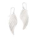 Wing It,'Sterling Silver Filigree Dangle Earrings from Java'