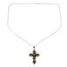 Radiant Cross,'Citrine and Sterling Silver Necklace with Cross Pendant'