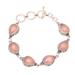 Glossy Pink,'22-Carat Pink Chalcedony Link Bracelet from India'