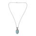 'Sky Delight' - Hand Crafted Sterling Silver and Larimar Necklace