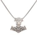 Bold Thor,'Men's Sterling Silver Thor's Hammer Pendant Necklace'