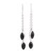 Midnight Seeds,'Black Onyx and Sterling Silver Dangle Earrings from India'