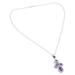 Geometric Illusions in Lilac,'Artisan Crafted Geometric Amethyst Pendant Necklace'