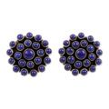 Precious Truth,'Lapis Lazuli and Sterling Silver Button Earrings'
