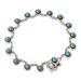 Trendy Walk,'Sterling Silver and Calcite Link Anklet from India'