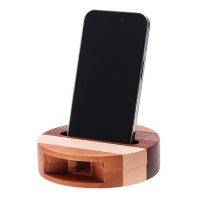 Lively Sound,'Hand Crafted Round Wood Smartphone Speaker'